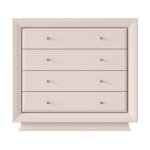 Comoda 4 Sertare Loisir, Alb, 106.5 Cm