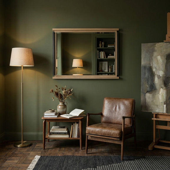 Oglinda Reno, Smoked Oak Furnir Din Lemn Masiv, 100 Cm