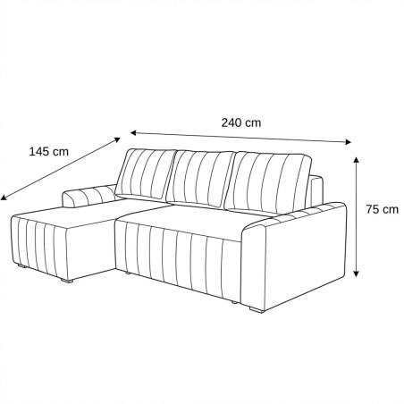 Coltar Extensibil Stanga Mark Living, Catifea Verde, 4 Locuri, Lada Depozitare, Extensie Doppelliege, 240 cm-01