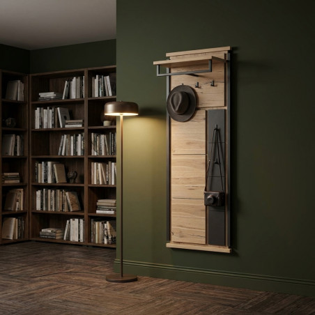 Cuier Reno Smoked Oak, Furnir Din Lemn Masiv 55 Cm-01