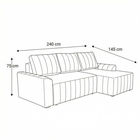 Coltar Extensibil Dreapta Mark, 4 Locuri, Lada Depozitare, Visiniu, 240 Cm-01