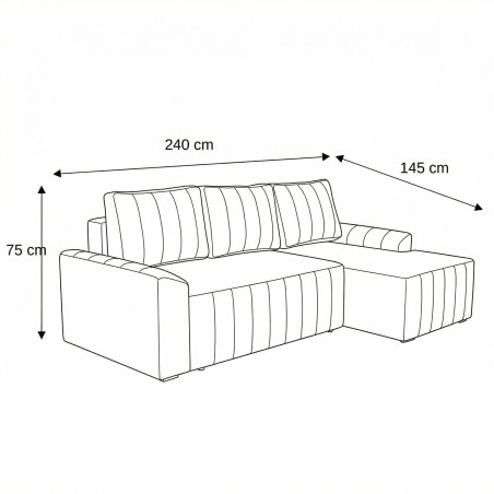 Coltar Extensibil Dreapta Mark, 4 Locuri, Lada Depozitare, Verde Olive, 240 Cm-01