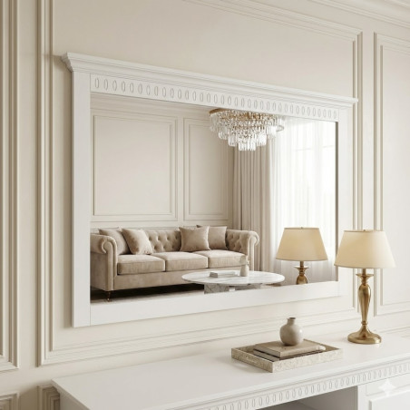 Oglinda De Perete Saint Tropez, Vopsit Alb, 180 Cm-01