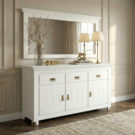 Bufet Saint Tropez, 3 Usi si 3 Sertare, Vopsit Alb, 173.8 Cm-01