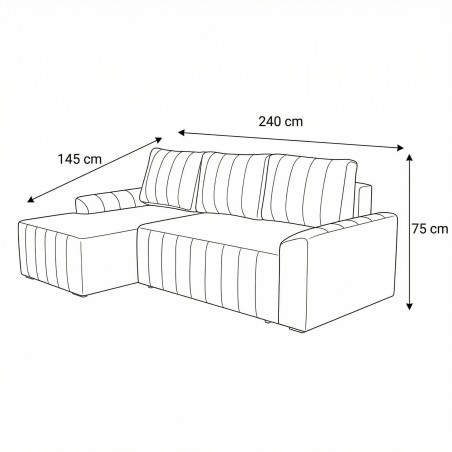 Coltar Extensibil Stanga Mark, 4 Locuri, Lada Depozitare, Verde Olive, 240 Cm-01