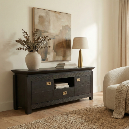 Comoda Tv Saigon Cantori Cu 2 Usi Si 1 Sertar 156 Cm-01