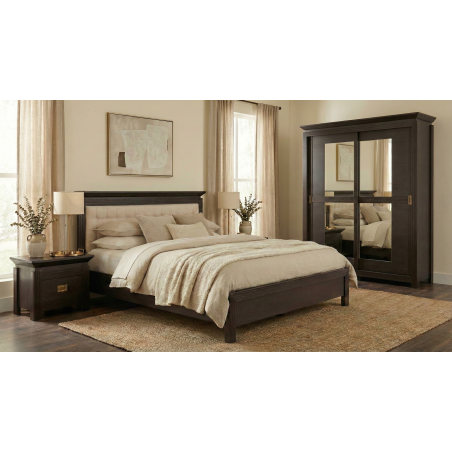 Set Dormitor Saigon Cantori, Pat Cu Dimensiune Saltea 180 X 200, Dulap De 150 Cm, 2 Noptiere-01