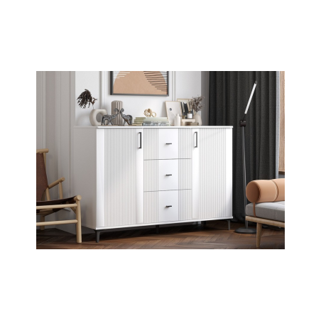 Comoda 2 Usi Si 3 Sertare Alora, Alb 140 Cm-01