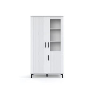 Vitrina Mica Cu 3 Usi Alora, Alb, 92 Cm