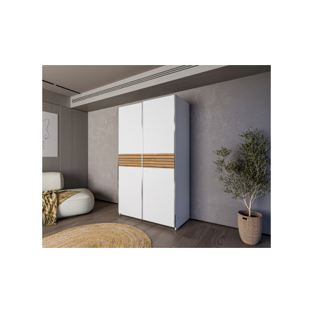 Dulap Cu 2 Usi Culisante Meteora, Alb Platinium, 120 Cm-01