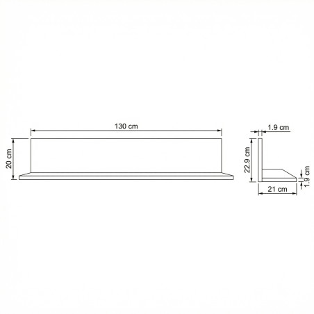 Polita Thuxon Alb, Vopsit Si Furniruit Stejar, 130 Cm-01