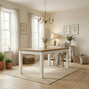 Masa Extensibila Thuxon Alb, Vopsit, Furniruit, 180/235 x 90 x 77 Cm