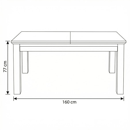 Masa Extensibila Thuxon Alb, Furniruit, 160/215 x 90 x 77 Cm-01