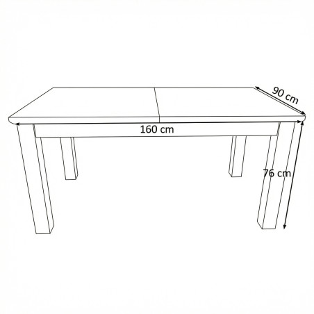 Masa Extensibila Alpina, Vopsit Alb, Furniruit, 160/215 x 90 x 77 Cm-01