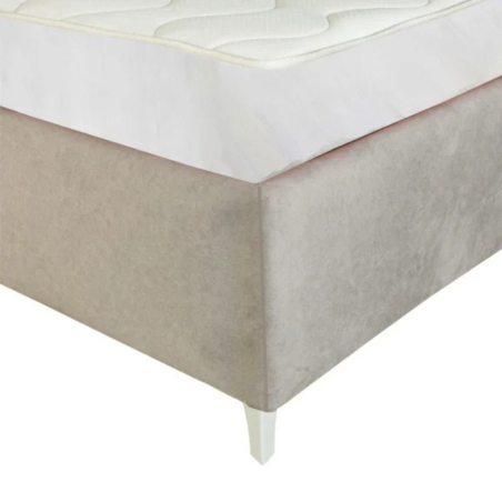 Pat Tapitat Verona, Dimensiune Saltea 180 x 200 Cm, Cu Somiera Rabatabila, Gri-01