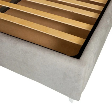 Pat Tapitat Verona, Dimensiune Saltea 180 x 200 Cm, Cu Somiera Rabatabila, Gri-01