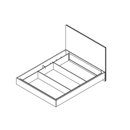 Pat Mancester Dimensiune Saltea 160 x 200 Cm, Cu Somiera Rabatabila, Kashmir Si Gri Deschis-01