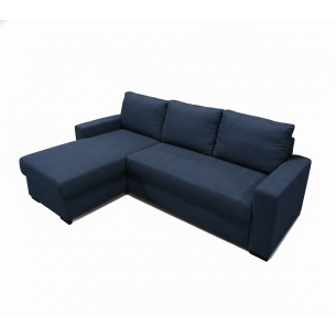 Coltar Interschimbabil Cu Insula Creta, 5 Locuri, Lada Depozitare Albastru, 238 Cm