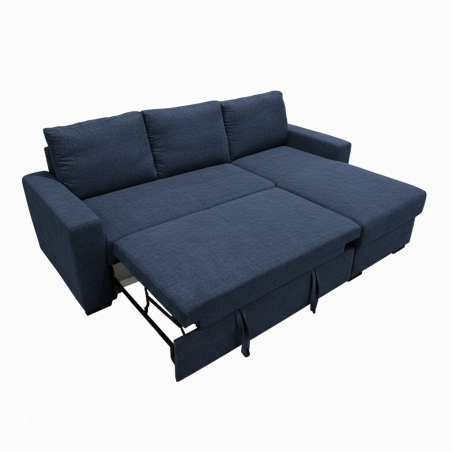 Coltar Interschimbabil Cu Insula Creta, 5 Locuri, Lada Depozitare Albastru, 238 Cm-01