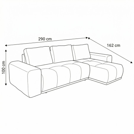Coltar Extensibil Cu Lada Dreamer, Interschimbabil Stanga/Dreapta, Albastru Inchis, 290 x 162 x 100 Cm-01