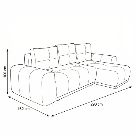 Coltar Extensibil Cu Lada Dreamer, Interschimbabil Stanga/Dreapta, Roz, 290 x 162 x 100 Cm-01