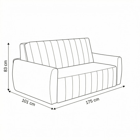 Canapea Extensibila Rimini, 2 Locuri, Lada Depozitare, Albastru, 175 Cm-01