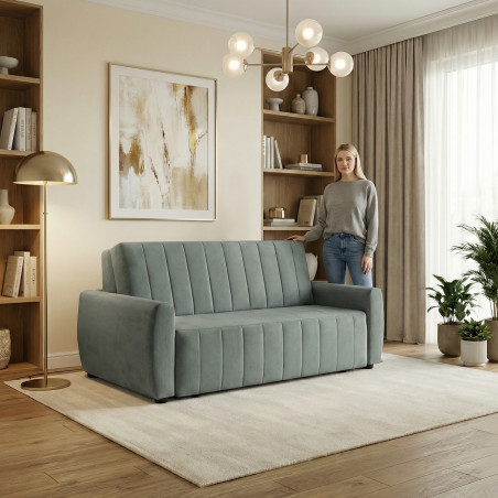 Canapea Extensibila Rimini, 2 Locuri, Lada Depozitare, Albastru, 175 Cm-01