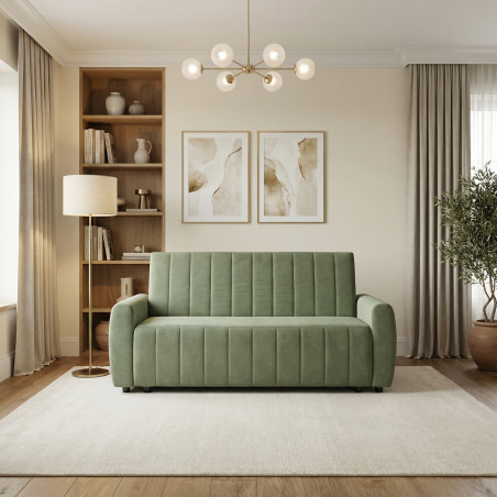 Canapea Extensibila Rimini, 2 Locuri, Lada Depozitare, Verde, 175 Cm-01