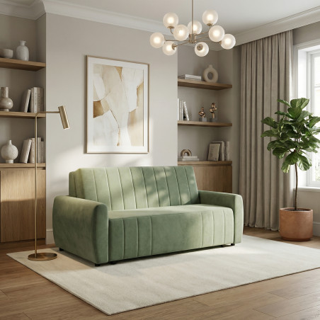 Canapea Extensibila Rimini, 2 Locuri, Lada Depozitare, Verde, 175 Cm-01