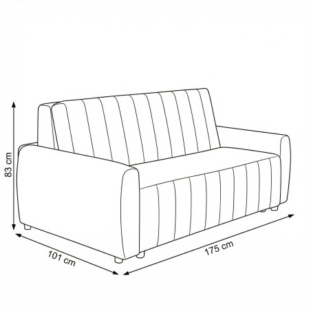 Canapea Extensibila Rimini, 2 Locuri, Lada Depozitare, Verde, 175 Cm-01