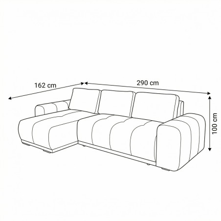 Coltar Extensibil Cu Lada Dreamer, Interschimbabil Stanga/Dreapta, Visiniu, 290 X 162 X 100 Cm-01