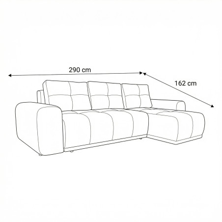 Coltar Extensibil Cu Lada Dreamer, Interschimbabil Stanga/Dreapta, Albastru, 290 x 162 x 100 Cm-01