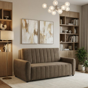 Canapea Extensibila Rimini, 2 Locuri, Lada Depozitare, Maro, 175 Cm