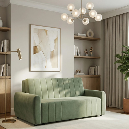 Canapea Extensibila Rimini, 2 Locuri, Lada Depozitare, Verde, 175 Cm-01