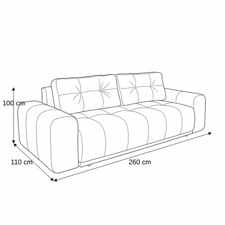 Canapea Extensibila Cu Lada Depozitare Dreamer, Roz, 260 x 110 x 100 Cm-01