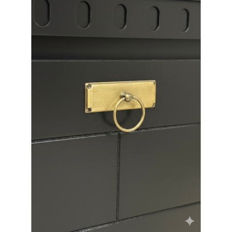 Comoda Pantofi Saint Tropez Negru, Vopsit, 111 Cm-01