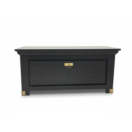 Comoda Pantofi Saint Tropez Negru, Vopsit, 111 Cm-01