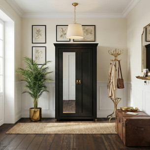 Dulap Cu 2 Usi Saint Tropez Negru, Vopsit 70Cm