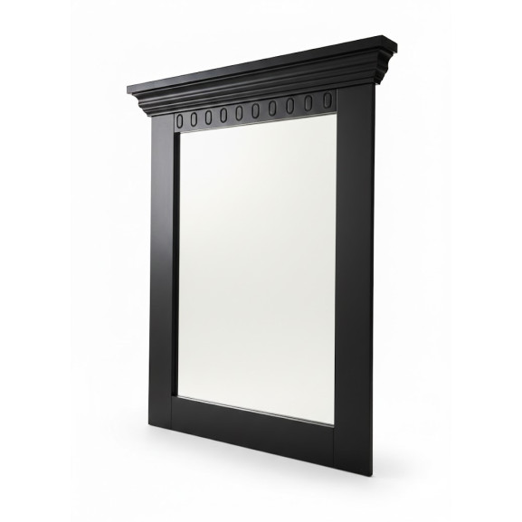 Rama Oglinda Saint Tropez Negru, Vopsit 70 Cm