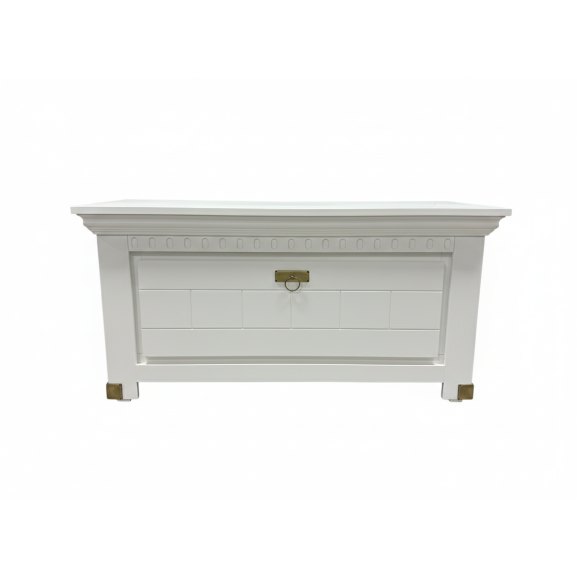 Comoda Pantofi Saint Tropez Alb, Vopsit, 111 Cm