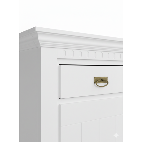 Comoda Cu 1 Usa Si 1 Sertar Saint Tropez Alb, Vopsit, 77.8 Cm-01