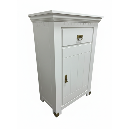 Comoda Cu 1 Usa Si 1 Sertar Saint Tropez Alb, Vopsit, 77.8 Cm-01