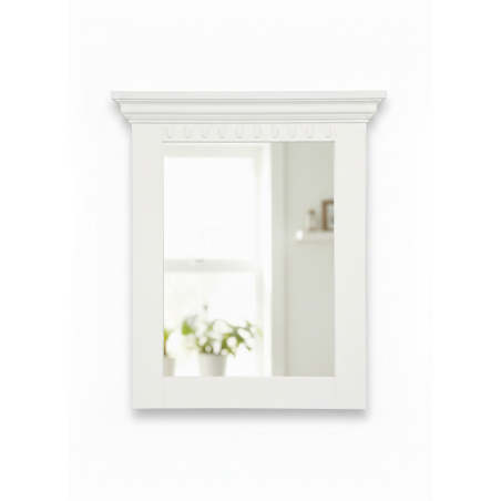 Rama Oglinda Saint Tropez Alb, Vopsit 70 Cm-01