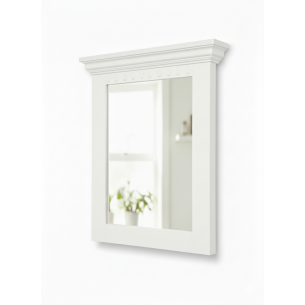 Rama Oglinda Saint Tropez Alb, Vopsit 70 Cm