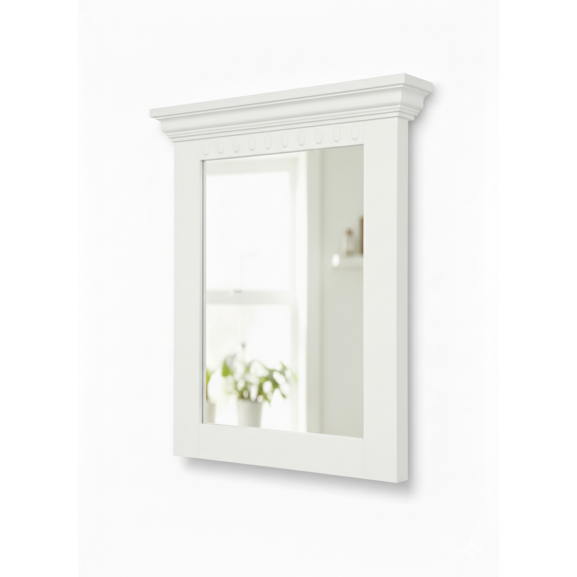 Rama Oglinda Saint Tropez Alb, Vopsit 70 Cm