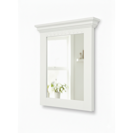 Rama Oglinda Saint Tropez Alb, Vopsit 70 Cm-01