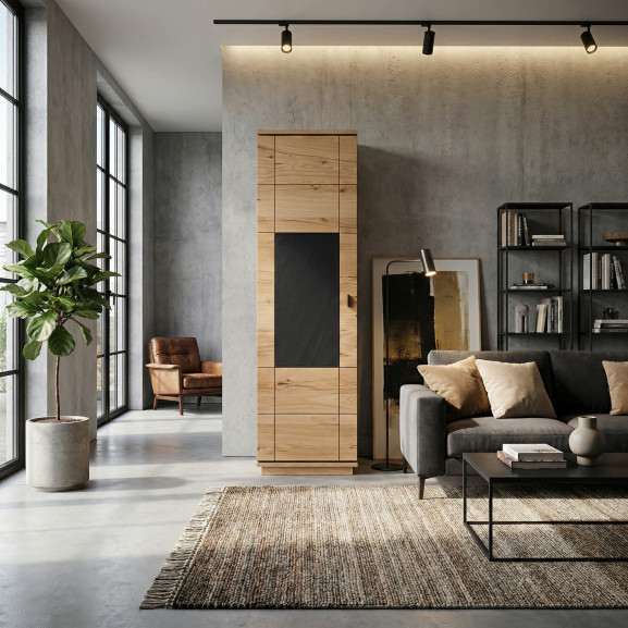 Dulap Hol 1 Usa Zenith, Furnir Stejar, 57.9 Cm