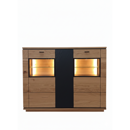 Comoda Bar Cu 3 Usi Zenith, Furniruit Stejar, 148 Cm-01