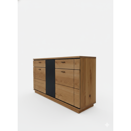 Bufet  3 Usi Si 2 Sertare Zenith, Stejar Furniruit , 147.9 Cm-01