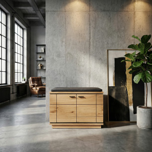 Comoda Hol 2 Usi Zenith, Stejar Furniruit, 79.6 Cm